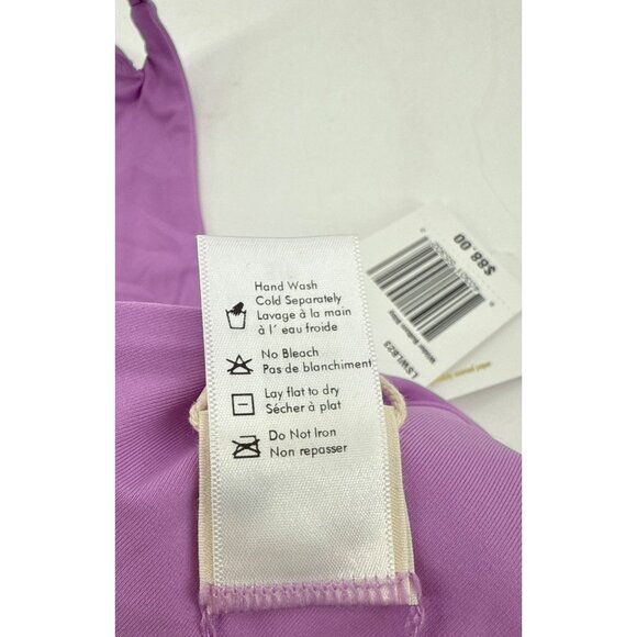 LSpace Bitsy Cut Purple Bikini Bottom Size Small Double Strap Detail - Picture 5 of 5